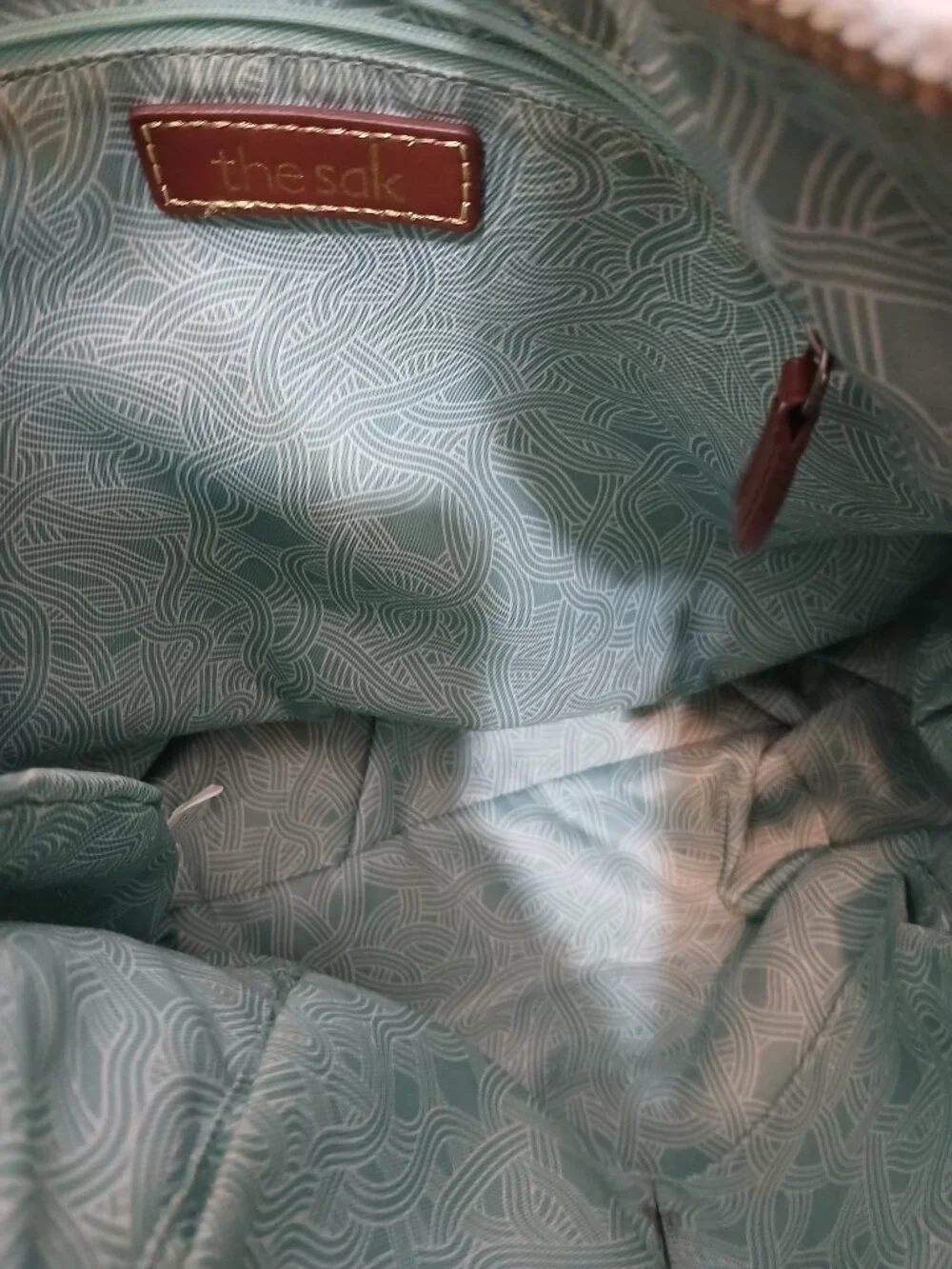 The Sak Gray Blue Leather Hobo